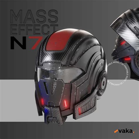 Mass Effect N7 Helmet Shepard 3D Model for Print - Etsy UK