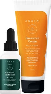 ARATA Hydration & Protection Combo|Green Tea Seed Serum & Sunscreen ...