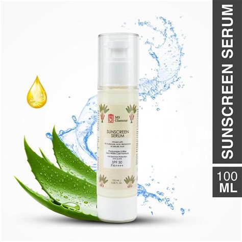 Buy MS Glamour Sunscreen Serum SPF 50 PA++++ Full Spectrum Protection ...