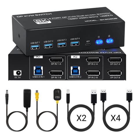 Tcnewcl 4k 144hz Displayport Kvm Switch 2 Pc 2 Monitor | Desertcart INDIA