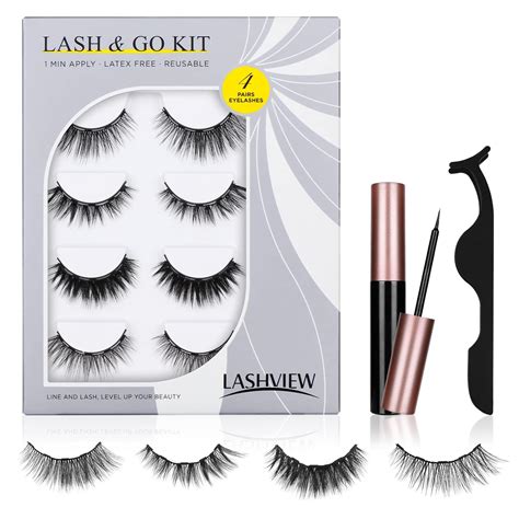 Buy Magnetic Lashes, LASHVIEW Magnetic Eyelashes for Women, Natural ...