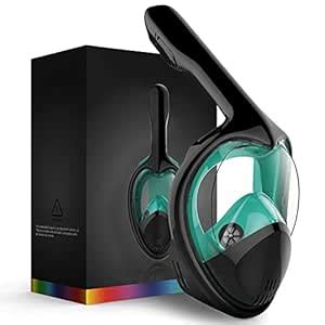 MITO Full Face Snorkel Mask, Snorkeling Gear for Adults,180°Panoramic ...