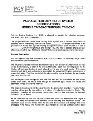 Fillable Online Tertiary Filter Model TF-2-39-C through TF-2-53-C ...