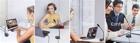 MAONO Au-Gm10 USB Condenser Unidirectional Gooseneck Microphone, with ...