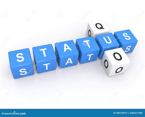 Status Quo sign stock illustration. Illustration of background - 38276915