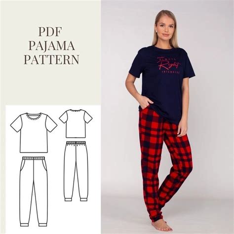 PDF Pajamas Patterns Women's Pajama Pattern Sewing Pattern Loungewear ...