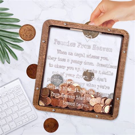 Pennies from Heaven Bank Wooden Piggy Bank Penny India | Ubuy