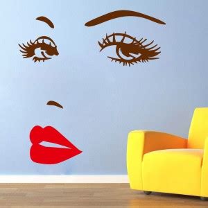 Decor Villa 35 cm Decor villa Girl Face Wall Decal & Sticker Self ...