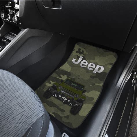 Green Camouflage Jeep Floor Mats for Cars Accessories - AnimeBape