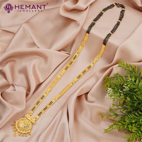 Forming Gold 32" Mangalsutra with Floral Design Pendant A – Hemant ...