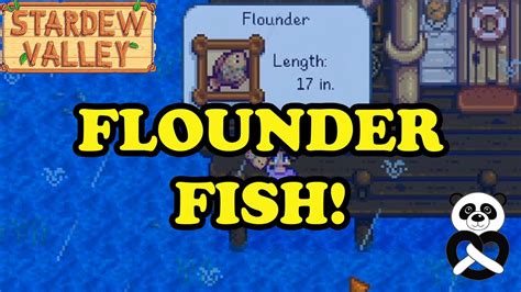 Flounder Fish Stardew Valley! - YouTube
