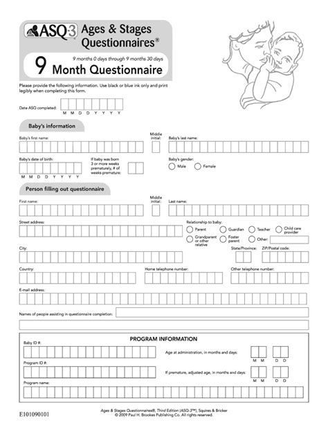9 Month Asq - Fill Online, Printable, Fillable, Blank | pdfFiller