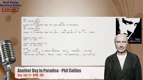 Another Day In Paradise - Phil Collins Vocal Backing Track with chords ...