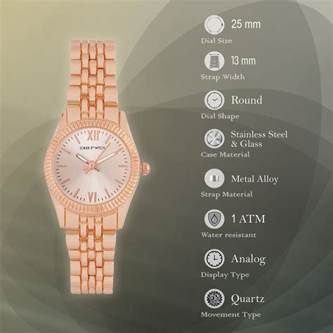 Shop online Arina All Rosegold Metallic Strap Watch by Joker & Witch