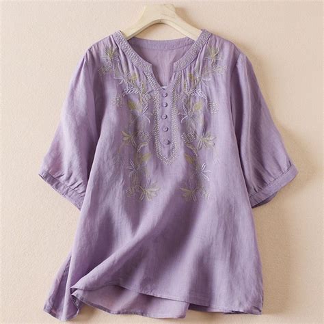 Pure Cotton Embroidered Comfortable Top – The Musk In
