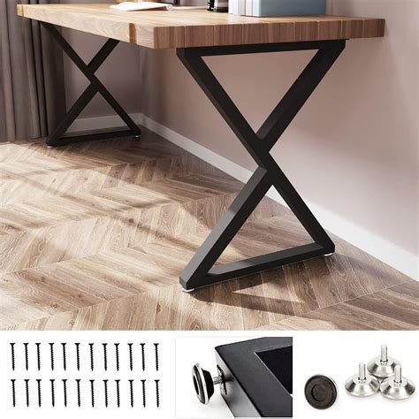 Buy 28 in Metal Table Legs Industrial Desk Legs, Heavy Duty Furiniture ...