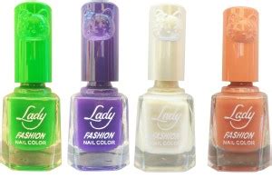 Lady FASHION Colour Cap Insta Dry Nail polish (Evergreen Colours)6 ...