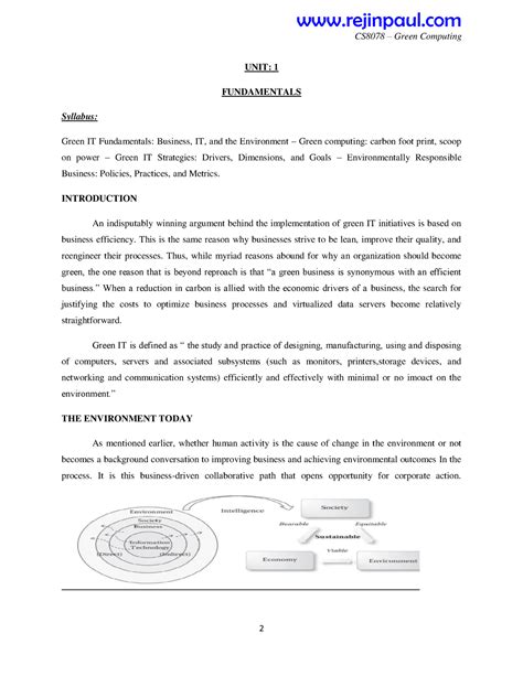 Green computing notes rejinpaul - CS8078 – Green Computing UNIT: 1 ...