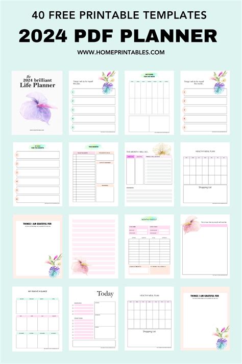 Planner 2024 pdf 40 brilliant free printables to enjoy – Artofit