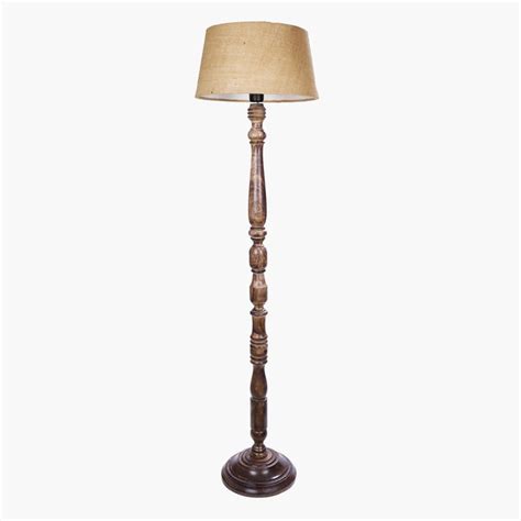 Buy HOMESAKE Wooden Floor Lamp from Homesake at just INR 6798.0