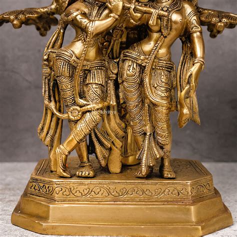 The Advitya | Brass Radha Krishna Under Sacred Tree idol
