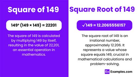 Square & Square Root of 149 - Examples, Methods, Calculation