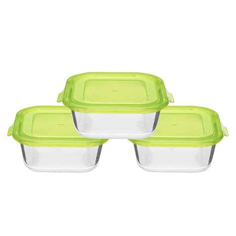 Buy Cutting EDGE 520ml Borosilicate Square Glass Container with ...
