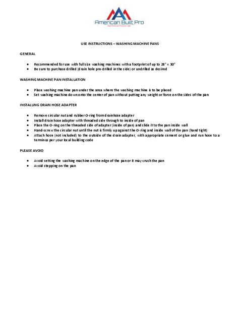 Washing Machine Pan Installation 的图像结果