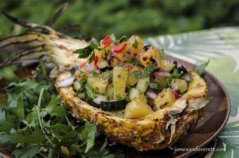 Grilled Pineapple & Cucumber Salad | James & Everett