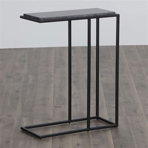 Buy Bentley Marble Top Rectangular End Table - Black from Home Centre ...