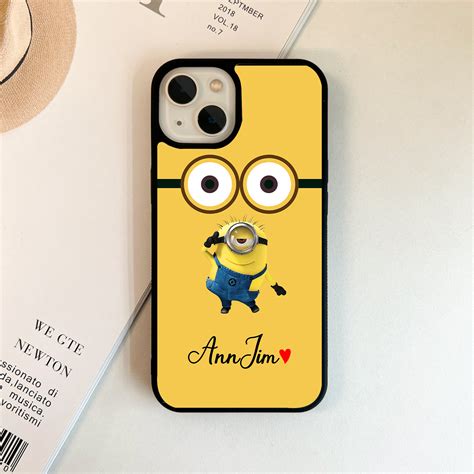 Minion Custom Name Glass Case – Phone Villa