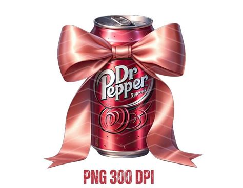 Buy Dr. Pep Can With Pink Bow Png Instant Digital Download PNG ONLY Png ...