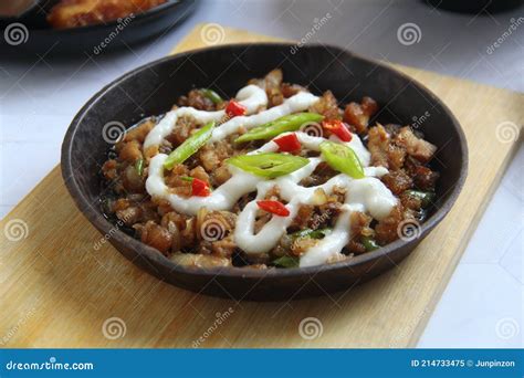 Reshly Cooked Filipino Food Called Pork Sisig Stock Photo ...