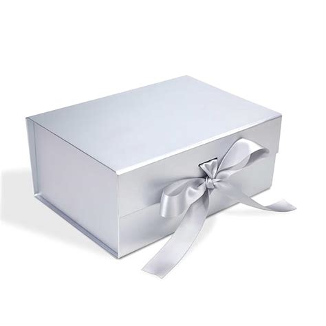 RBS® - Queen Victoria® Luxury Matte Silver Foldable Gift Box 23 x 16 x ...