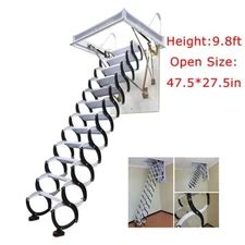 Attic Ceiling Ladder 10ft Black Loft Ladder Attic India | Ubuy