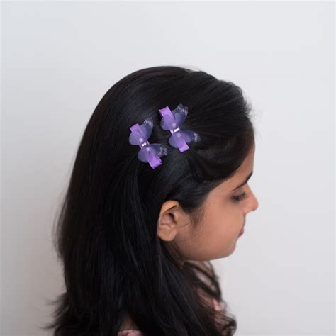 Fancy Butterfly Alligator Hair Clips - Purple – ribboncandy.in
