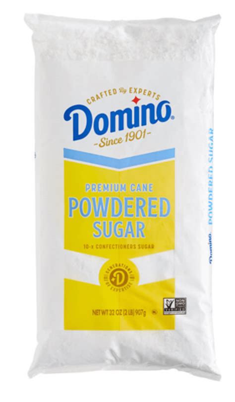 Domino 2 lb. 10X Pure Cane Super Fine Confectioners Powdered Sugar ...