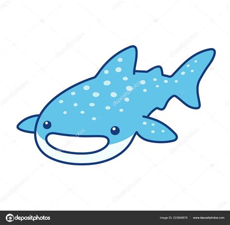 Cute Shark Drawing Croissant Sharks