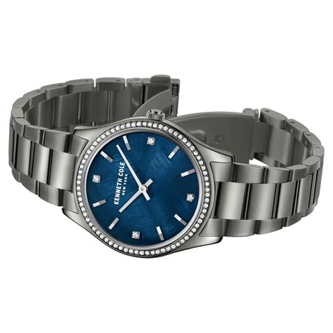 Buy Online Kenneth Cole Quartz Analog Blue Dial Stainless Steel Strap ...