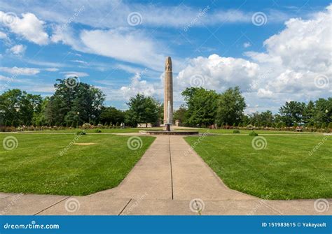 World War I Memorial in the Rose Garden in Walnut Hill Park in New ...