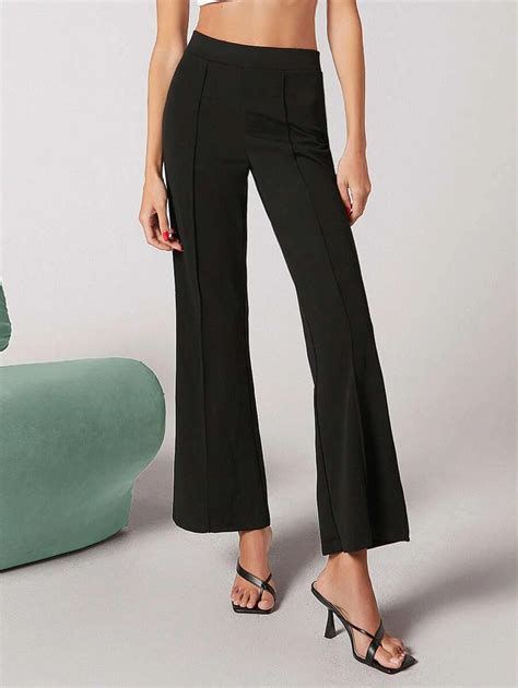 BizChic High-Rise Straight-Leg Pants Workwear | SHEIN USA