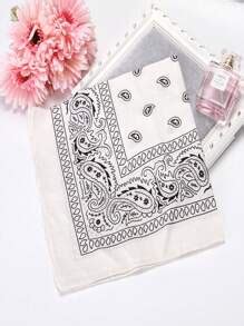 3-Piece Paisley Pattern Headscarf Mask Square Scarf Headpiece Head Wrap ...