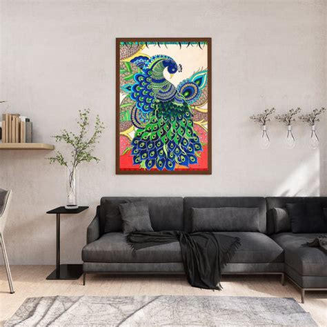 peacock artwork ,peacock painting canvas ,peacock wall painting ...