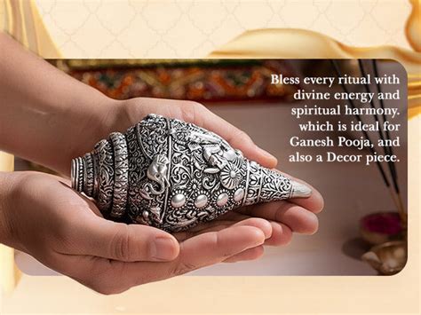 Ganesh Shankh (Conch) - Silver Plated (5 Inch)