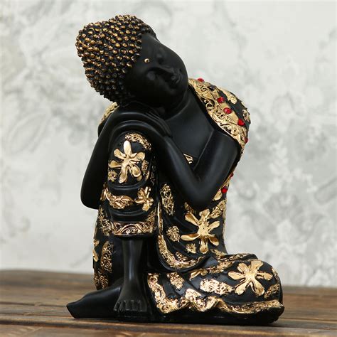 Pleasing Buddha on Knee Polyresin Showpiece - eCraftIndia Online