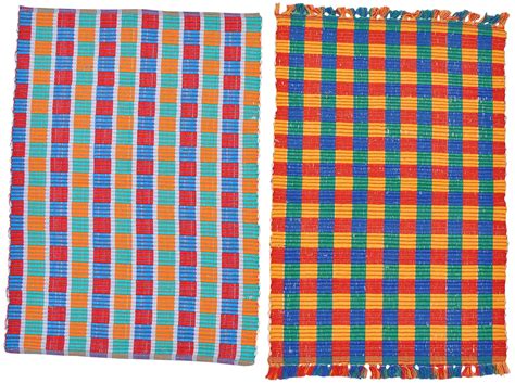 Buy MAHA EXPORT & IMPORT Cotton Floor Mat, Pack of 2, 25 Inch x 15 Inch ...