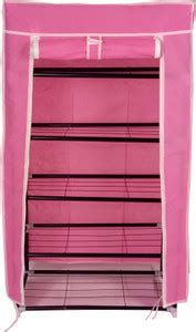 our india bazzar pink color shoe rack Cotton Collapsible Shoe Stand ...