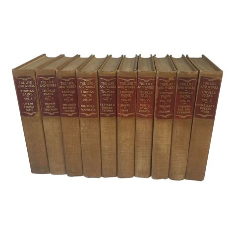1925 “The Life and Works of Thomas Paine” Books - Set of 10 | Chairish