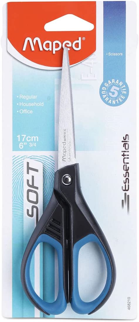 MAPED Essential Soft Scissor 17cm| Stainless Steel Blade|Multi Purpose ...