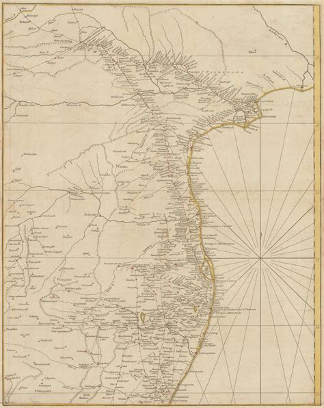 Thomas Kitchin, A Map of the Coast of Coromandel, 1765 c. | The Map House